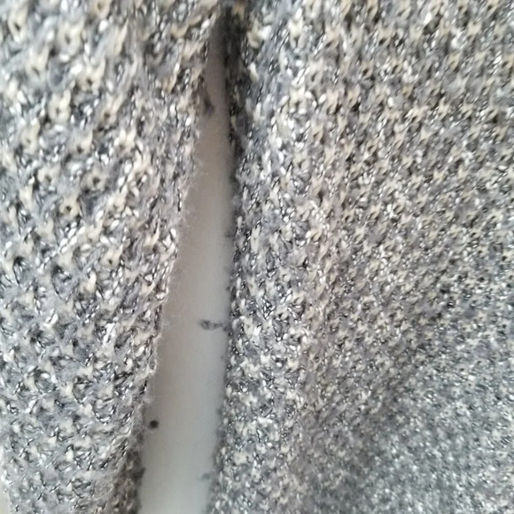 Anthropologie HWR Chunky Knit Long Cardigan Pockets Grey S - Picture 10 of 10
